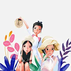 可爱的三人旅游的插画图片大小3000x3000px 图片尺寸15.68 MB 来自PNG搜索网 pngss.com 免费免扣png素材下载！草丛#插画#服装#郊游#卡通#卡通手绘#可爱#旅行#旅行插画#旅游#帽子#梦幻#梦幻插画#