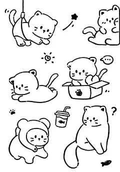 简笔画｜小猫出没_1_YHWH_来自小红书网页版-2