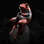 King of the streets : King of the streets is a tiny CG red dart frog that represents the power of attitude. Smaill but awesome! Full 3d personal character design project