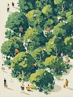 行人插画俯视_百度图片搜索