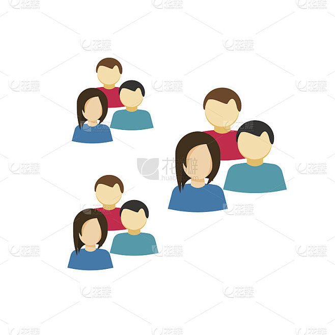 人的图标向量，人群，团队的想法，社会成员，人群，很多人