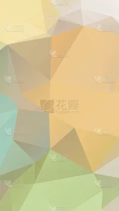 黄绿光柔和几何褶皱三角形低多边形风格矢量背景智能手机