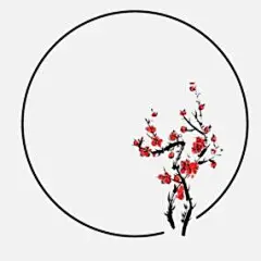 梅花花朵卡通插画