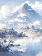 千里莺啼绿映红，水村山郭酒旗风