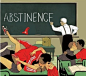 黑板上写的abstinence是禁欲的意思。好丰富艳丽的意境
