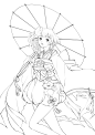 阴阳师神乐同人线稿