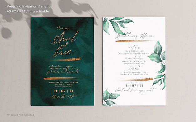 Wedding invitation a...