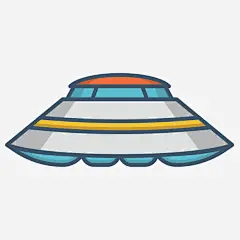 手绘宇宙飞碟矢量插画_新图网 https://ixintu.com 宇宙战舰 飞碟 飞行器 科幻