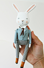 外单兔子陶瓷摆件zakka手绘小动物装饰品工艺品结婚生日乔迁礼物-淘宝网