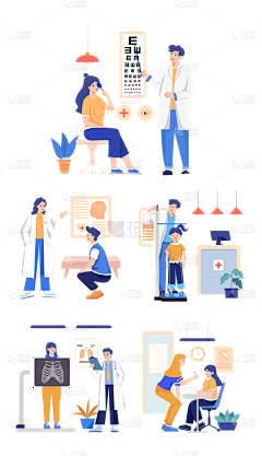 安顾儿采集到医疗、医生插画