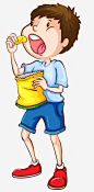 吃东西的小孩png免抠素材_新图网 https://ixintu.com 孩子 手绘 吃东西 张嘴