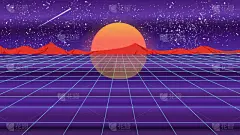 紫色,背景,80年代风格,几何形状,网络空间,壁纸,城市武士,模板,现代,复古