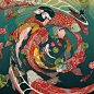 【插画设计】Ukiyo-e Tale
转载至 野生设计师
关于外国艺术家到古代日本的旅程的个人项目。旅行者发现了一个神奇的笔，使他能够创造任何他想要的东西。日本对我个人工作的影响是显而易见的，我想创造一个在这个奇妙的国家发生的故事，作为对浮世绘的美学致敬。