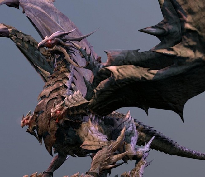 三头龙 西方龙 魔龙 恶龙 恶魔龙怪 妖龙
