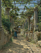 8349343226-peder-mork-monsted-in-the-shadow-of-an-italian-pergola-1884