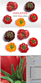 高品质的蔬菜水果西红柿抠图VI样机展示模型mockups
