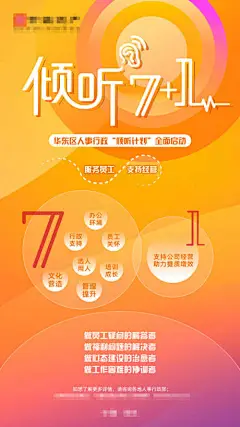 员工倾听7+1活动海报