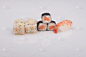 寿司,白色背景,生鱼片,鲔鱼,水平画幅,无人,生食,海产,白色,清新