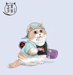 夏去了又回来采集到卡通=猫