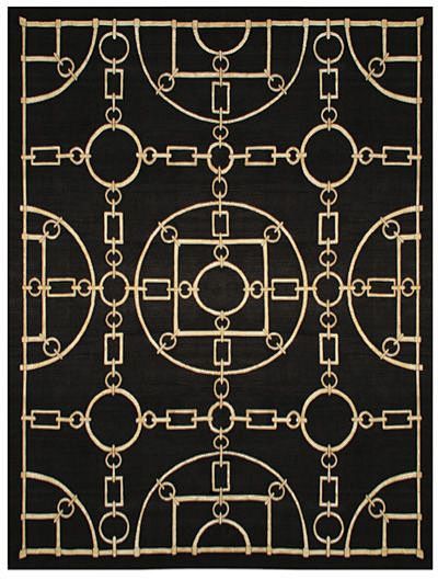 Black channel rug---...