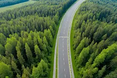 沿途风景蓝天白云高速公路摄影图
