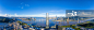 航拍视角下的珠海横琴金融岛-澳门城市天际线全景正版图片素材