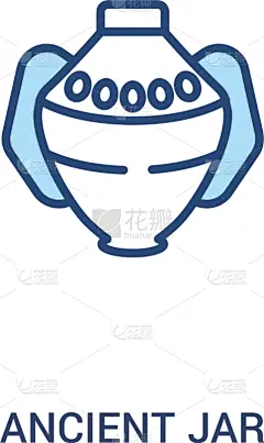 广口瓶,计算机图标,两个物体,简单,过去,概念,线条,华丽的,传统,直的