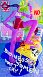 Aleksandra Bokova's quirky digital illustrations challenge ideas of femininity and insecurity