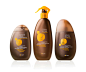 Solcare : Solcare.Bottles and graphics for suncare range. RNB Laboratories. 2008.Design of the bottles and graphics of a sun cream sold by the distribution chain MERCADONA. The shapes of the bottles are inspired by the stones of the beaches. The line has 