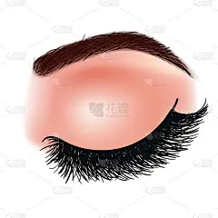 睫毛延伸逼真的插图。清新的深蓝色女人的眼睛。关于商务名片的想法。为t恤打印。矢量图