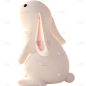 中秋节八月十五软3D立体C4D兔子元素素材