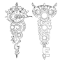Steampunk Clock and Key tattoo by ~Annikki on deviantART