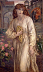 Salutation of Beatrice. 1880-1882. Dante Gabriel Rossetti