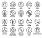 Allergens icon set royalty-free stock vector art