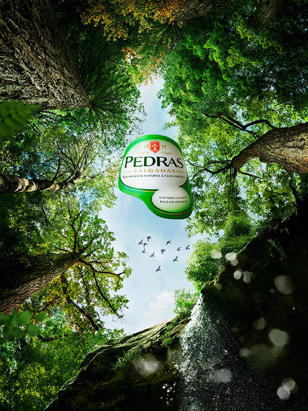 Pedras天然矿泉水系列创意广告欣赏