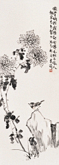 张书旗(1900-1957)，原名世忠，字书旗，号南京晓庄、七炉居。室名小松山庄。浙江浦江人。曾任南京中央大学教授，抗战期间去美国创办画院，讲学作画，后定居旧金山。勤于写生，工于设色，尤善用粉，在染色的仿古宣纸上，用白粉蘸色点染，计白当黑，手法巧妙娴熟，极见生动，画风浓丽秀雅，别具一格，与徐悲鸿、柳子谷三人被称为画坛的"金陵三杰"。其作品曾被美国总统收藏。其取法于任伯年，作花鸟喜用白粉调和色墨，画面典雅明丽，颇具现代感。又得高剑父与吕凤子亲授，形成色、粉与笔墨兼施的清新流丽画风而独标一