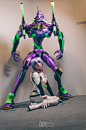 Rei Ayanami with Eva 01 by Sweet