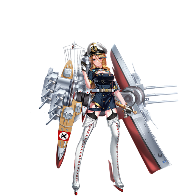 战舰少女r游戏人物角色舰娘正常版立绘板绘绘画教程学习公众号板绘331