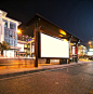 布告栏,夜晚,空白的,广告业,城市_9959a94af_Blank billboard on bus stop at night _创意图片_Getty Images China