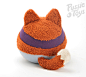 Bullet from Cannon Land : Handmade plush toy based on the design of Bullet from the game Cannon Land http://herding-cats.net/cannonland/