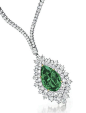 AN EMERALD AND DIAMOND NECKLACE, BY HARRY WINSTON@北坤人素材