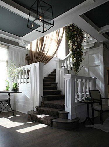 室内楼梯设计效果图—土拨鼠装饰设计门户