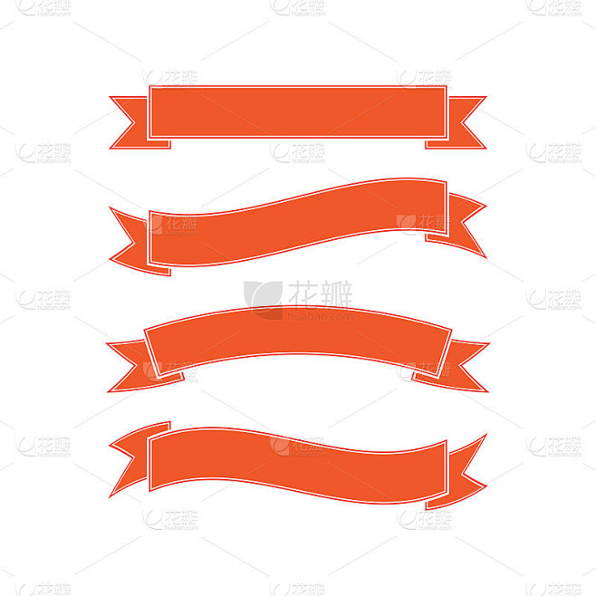丝带标志模板矢量插图