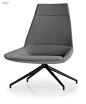 Modern Furniture // Dunas chair in steel and injected polyurethane in  a grey upholstery by Sandler Seating: 