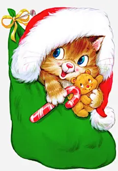 戴圣诞帽的卡通猫咪高清素材 卡通 圣诞帽 猫咪 免抠png 设计图片 免费下载