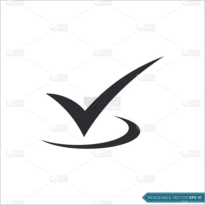 Check mark, Checklist Icon Vector Template Illustr素材-花瓣网