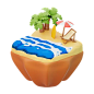 海滩 3D 图标