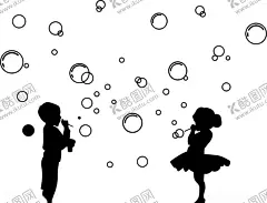女孩男孩图案 【酷图网】液体壁纸,雕刻素材,花纹花边,矢量图,硅藻泥用图
