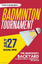 Badminton Tournament Poster