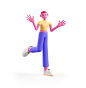 3d 人物欢迎